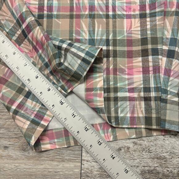 Tommy Bahama Cabo Verde Plaid Dark Fern Pink Mens 42 Performance Chino Shorts - Picture 7 of 11